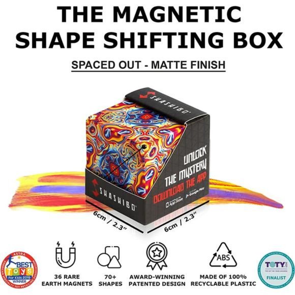 Shape Shifting Box -Award-Winning, Patented Fidget Cube w/ 36 Rare Earth Magnets - Picture 6 of 6